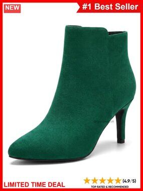 Pointed Toe Slim Stiletto Heel Ankle Boots Faux Suede